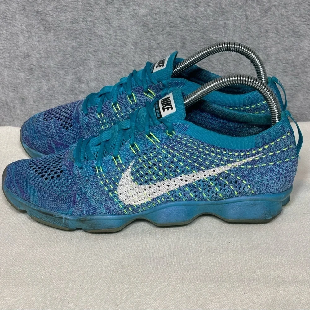 Nike Flyknit Zoom Agility Training Sneakers-Blue Volt-Women Size 9